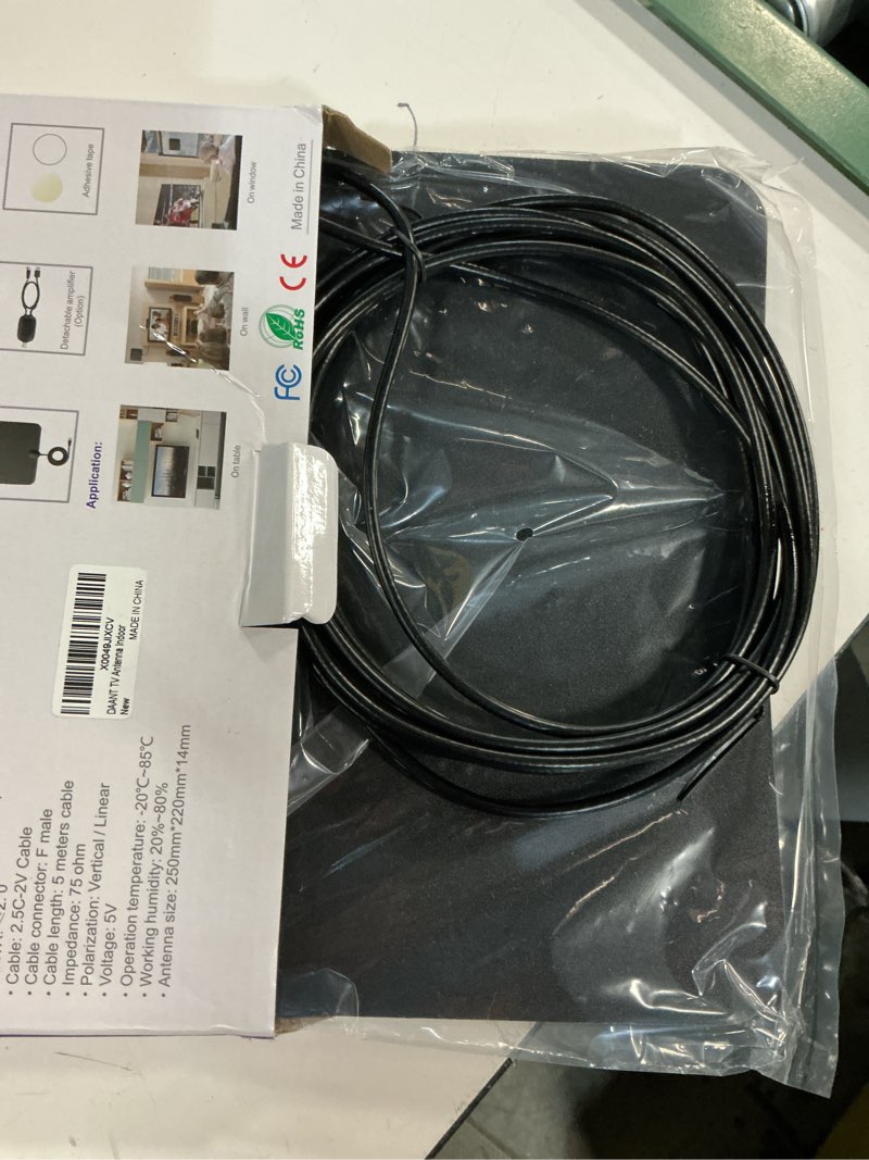 Condition photo showing Good Condition for TV Antenna Indoor Long Range 900 Miles, Supports 4K 1080p Smart TV Signal Reception with Signal Amplifier 16ft HDTV Coax Cable