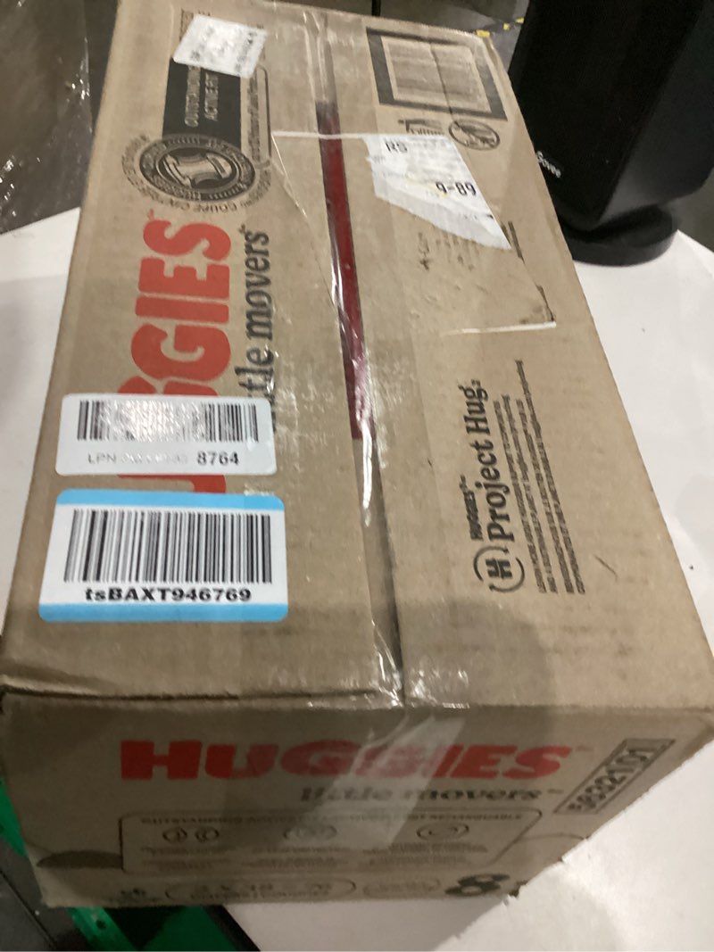 Condition photo showing Good Condition for Huggies Size 8 Diapers, Little Movers Baby Diapers, Size 8 (46+ lbs), 76 Count (2 Packs of 38), Packaging May Vary