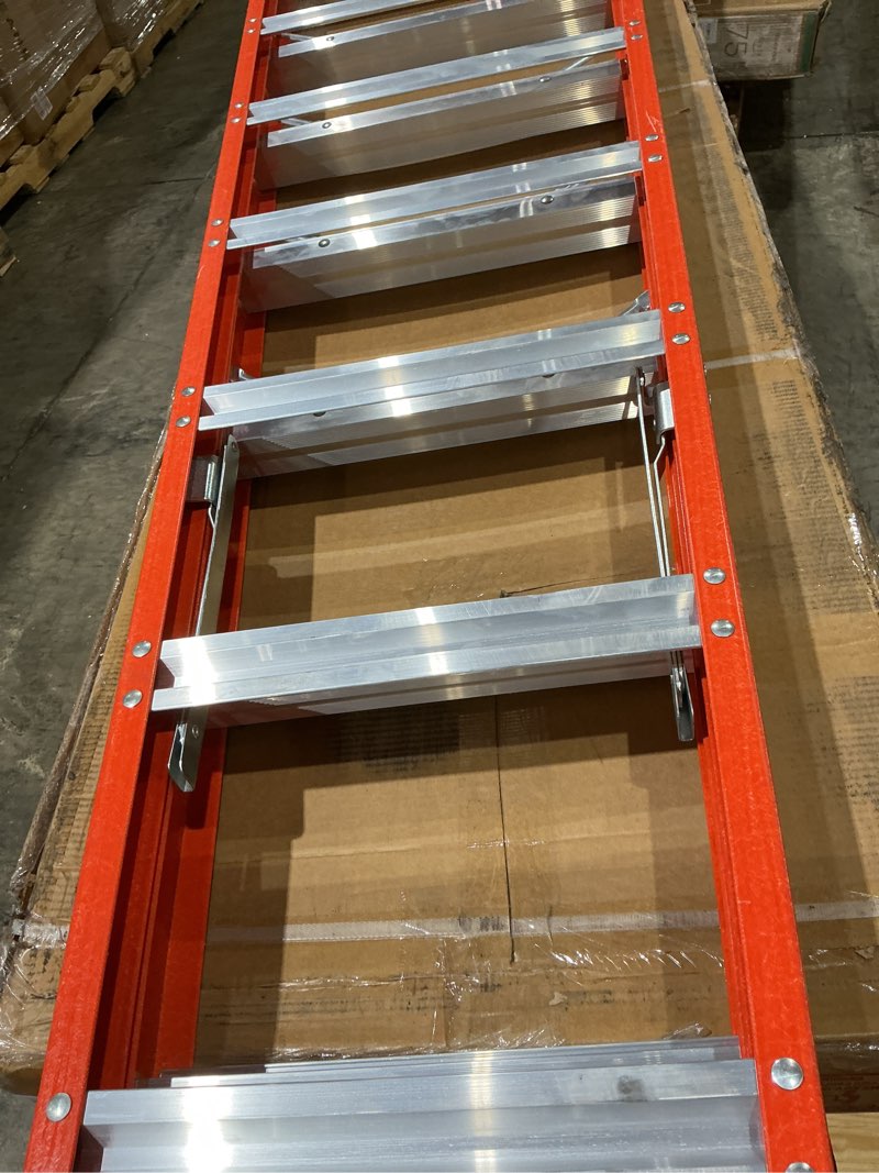 Condition photo showing As Is for louisville ladder 6-foot fiberglass step ladder, 300-pound load capacity, type ia, fs1506 6 feet ladder