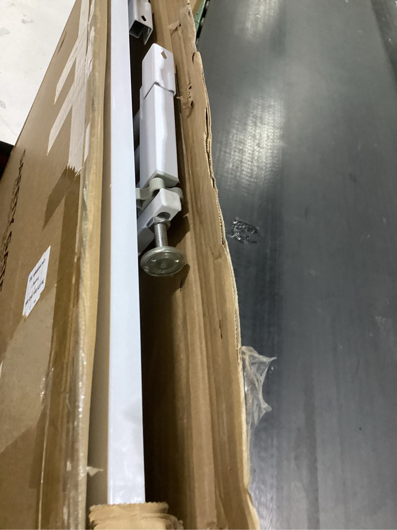 Condition photo showing As Is for 51.18" Extra Tall Cat Gate for Door Way Auto Close, 30"-40" Adjustable Width Pet Gate with 2.75" and 5.5" Extension Kits, No Drilling Pressure Mount Kit, White White 51"