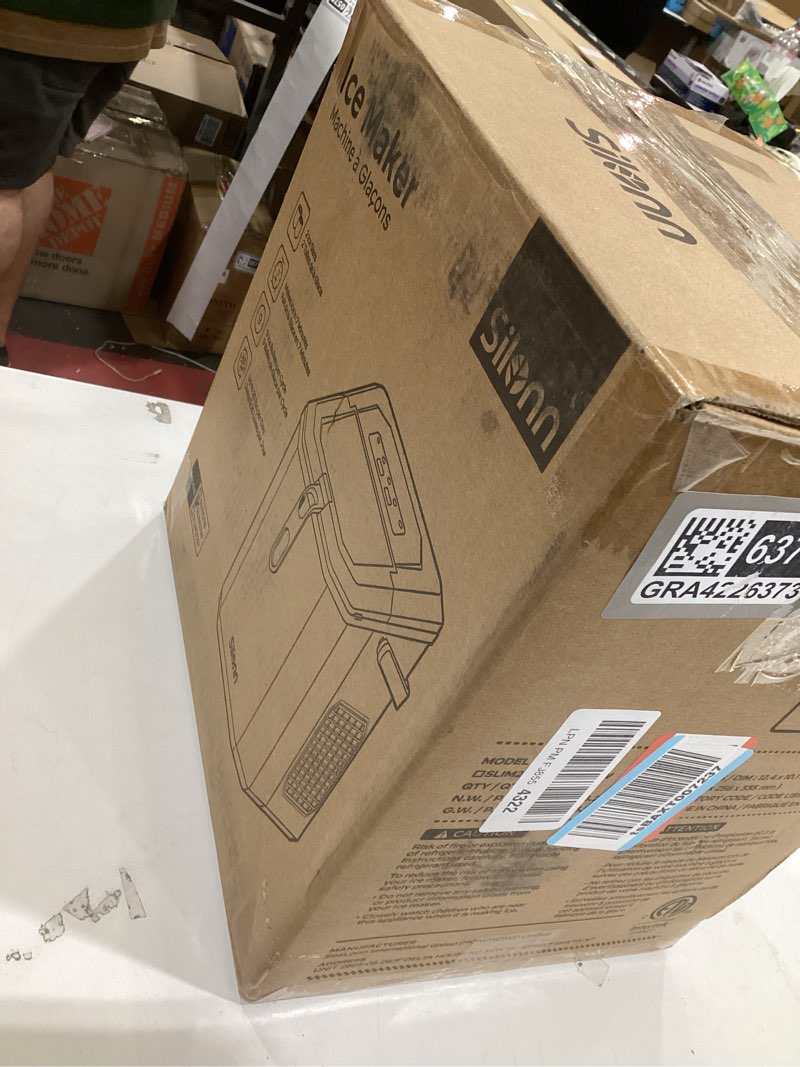 Condition photo showing As Is for Ice Maker Countertop, Portable Ice Machine with Carry Handle, Self-Cleaning Ice Makers with Basket a