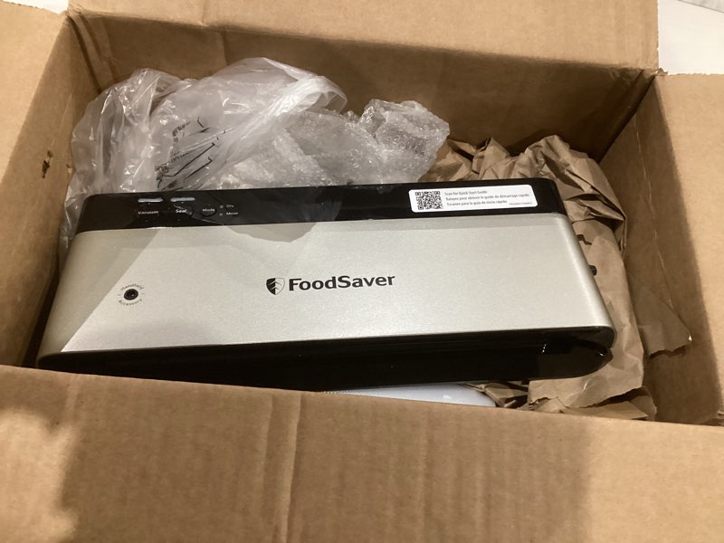Condition photo showing Good Condition for foodsaver powervac compact vacuum sealing machine stainless steel & black vertical storage vs0150 | preserves freshness reduces bag waste for both dry and wet food