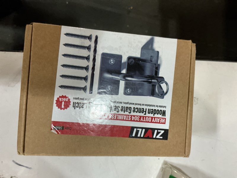 Condition photo showing New/Like New for 304 Stainless Steel Wooden Fence Self-Locking Gate Latch Heavy-Duty Gravity-Style Fence Gate Latch Privacy Latch, For Wooden Doors, Metal Doors, and Vinyl Fences Gate Lock Hardware (Black-Sand)