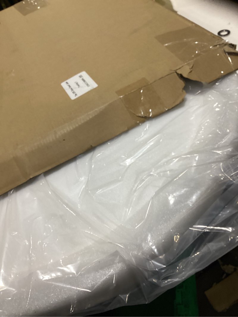 Condition photo showing As Is for 24 inch large led flush mount ceiling light, 50w,5480lm, 3000k/4000k/6000k cct selectable, black round flat panel low profile ceiling light fixtures for hallway, kitchen, bedroom, laundry room black 24" 1pk
