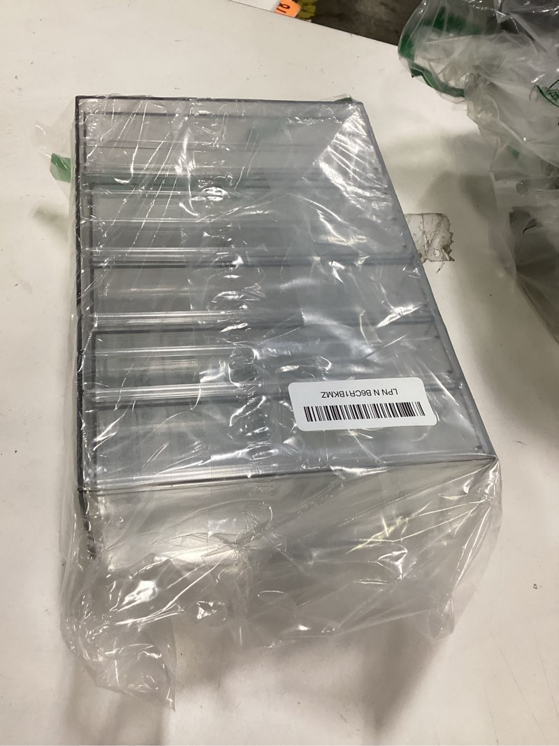 Condition photo showing Good Condition for Makeup Drawer Storage Organizer with 16 Drawers, 4 Set Acrylic Office Desk Organization and Storage, Dustproof Drawer Organizer for Makeup, Office, Countertop, Jewelry, Pen, Desktop, Bathroom, Bedroom