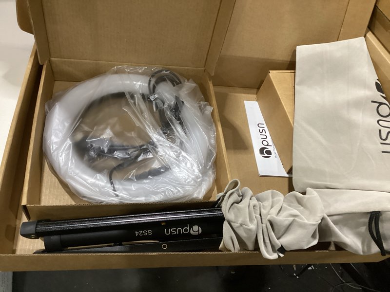 Condition photo showing Good Condition for hpusn ring light tripod:selfie ring light phone holder with dimmable led ring light for youtube/live stream/makeup/vlog/tiktok compatible with smartphone