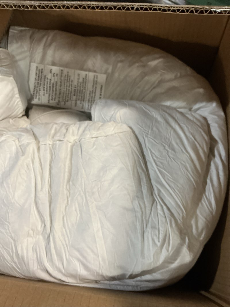 Condition photo showing As Is for WhatsBedding 3 Inch Feather Bed Mattress Topper,Duck Feather Memory Foam Mattress Topper, Thickened Topper Layer?Queen White/3in Queen