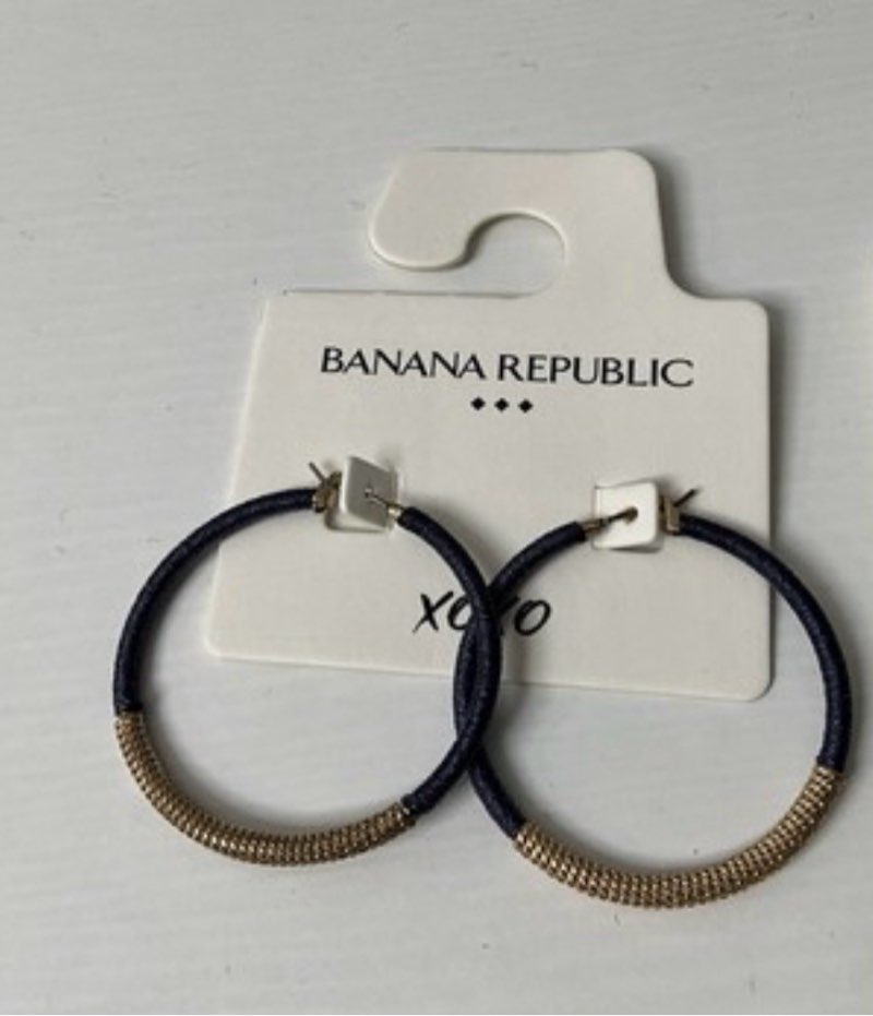 Banana Republic Factory Woven Thread Hoop Earrings Pair