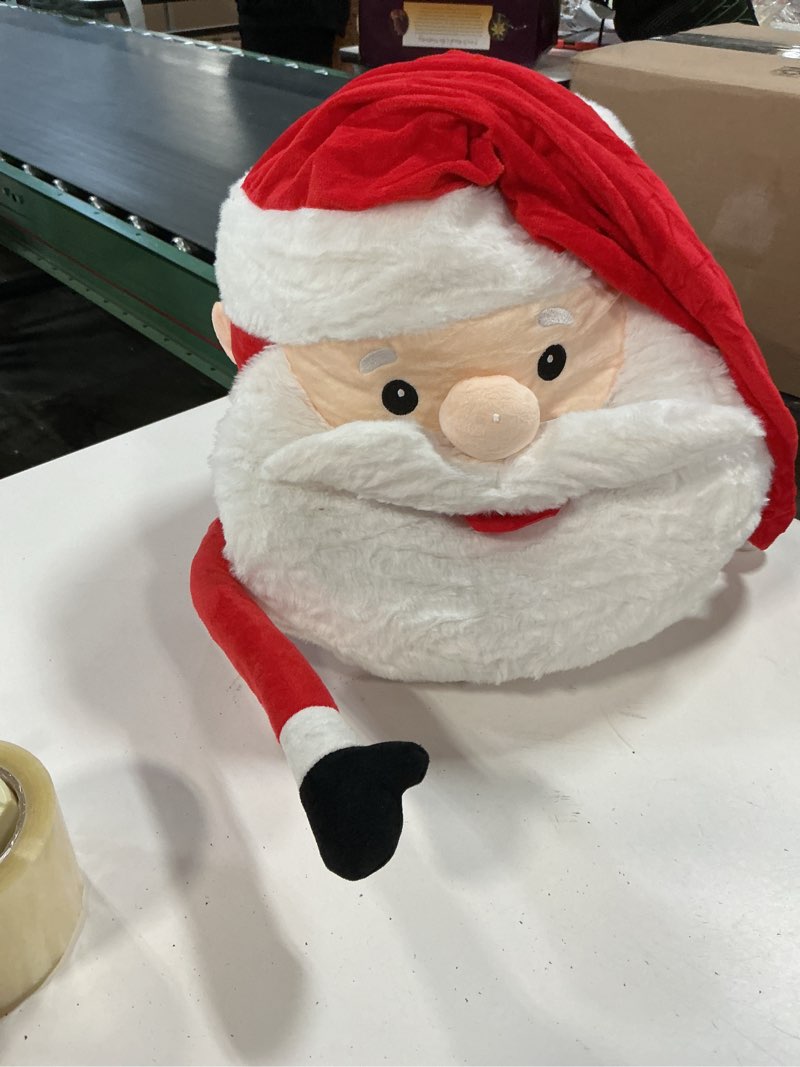 Condition photo showing As Is for (Similar to stock photo) Uvvyui Christmas Pillows Santa Pillow Cute Santa Claus Christmas Decorations Pillows Soft Aesthetic Room Decor Soft Winter Pillow Cute Plush Cushions Xmas Decor for Couch Sofa Bed 9\"x11.8\" Santa Claus 11.8 Inch