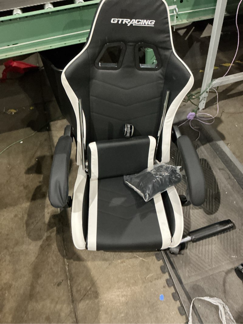 Condition photo showing As Is for gtracing ergonomic gtwd-200 gaming and office chair with adjustable pillows and