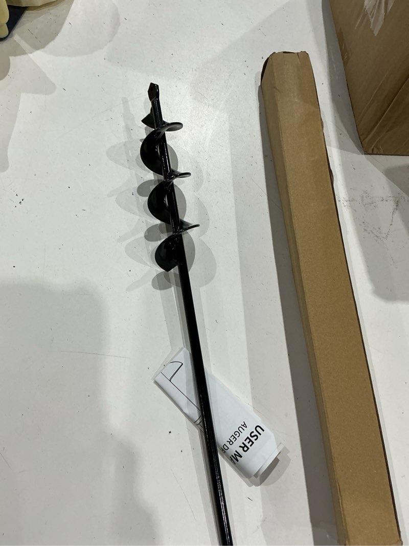 Condition photo showing Good Condition for auger drill bit for planting - 1.6" x 16.5" plant auger for cordless drill - bulb planter tool for bulbs planting&holes digging - 3/8" hex drive drill 1.6"x16.5"-black