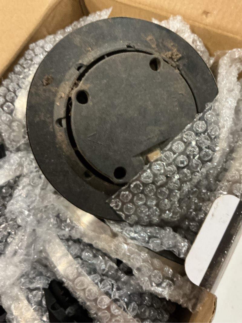 Condition photo showing As Is for solpex solar ground lights, 12 pack solar lights outdoor waterproof, 8 led solar powered landscape lighting for garden yard patio driveway pathway walkway (warm white) 12 pack warm white