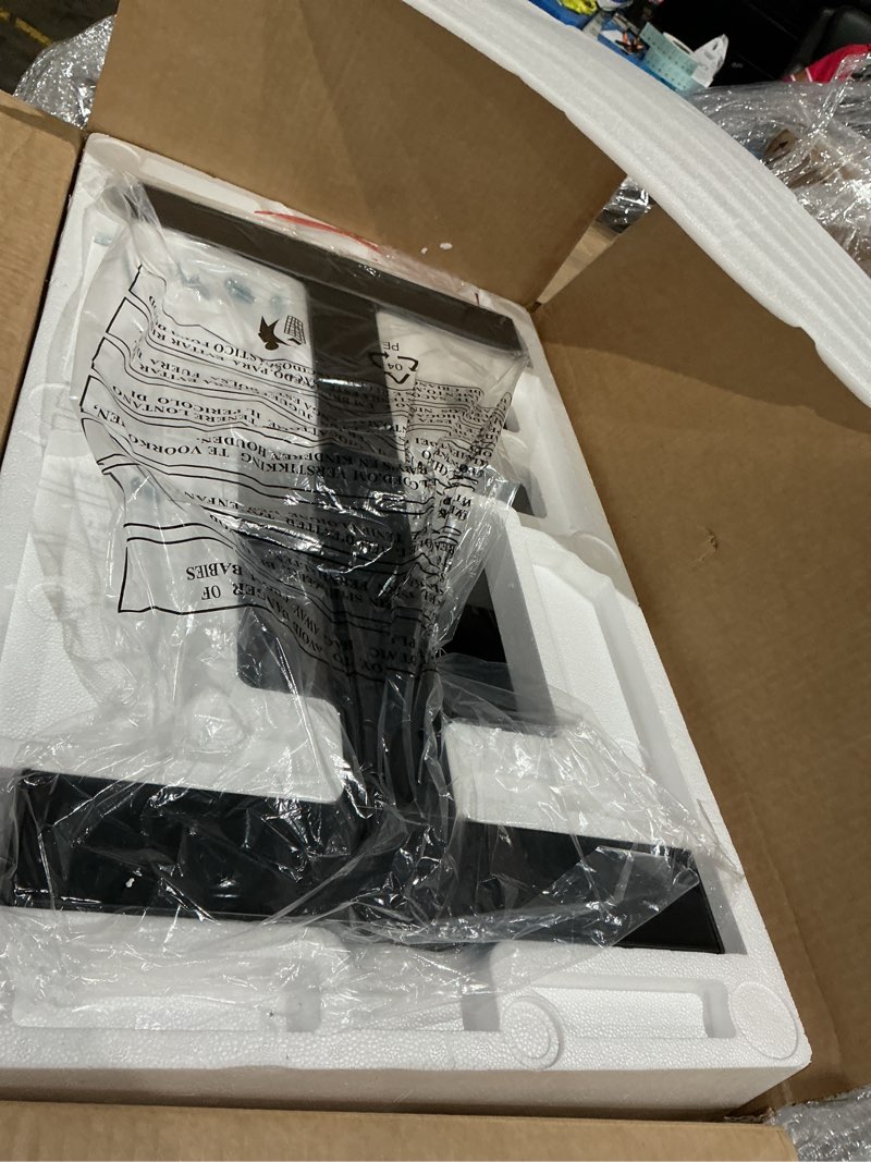 Condition photo showing Good Condition for sweetcrispy overbed bedside table with wheels, adjustable hospital & home use bed table, rolling laptop table, mobile standing desk, black black 27.56"d x 15.75"w x 43.31"h