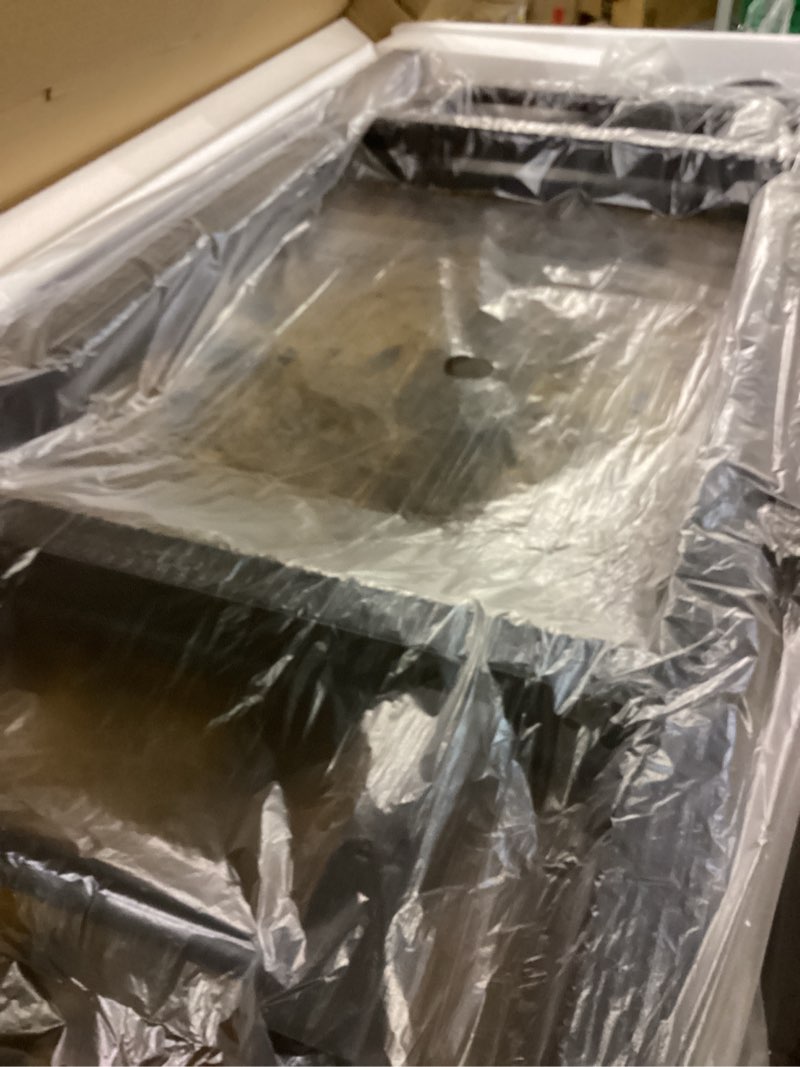 Condition photo showing Good Condition for TEMI Small Computer Desk Folding Table - No Assembly, Compact 44.3" Foldable Desk with Power Outlets & USB Charging Port, Portable Small Office Desk, Ideal Mini Study Table for Narrow Spaces, Brown 43.3 Inch With Power Outlets Rustic Brown