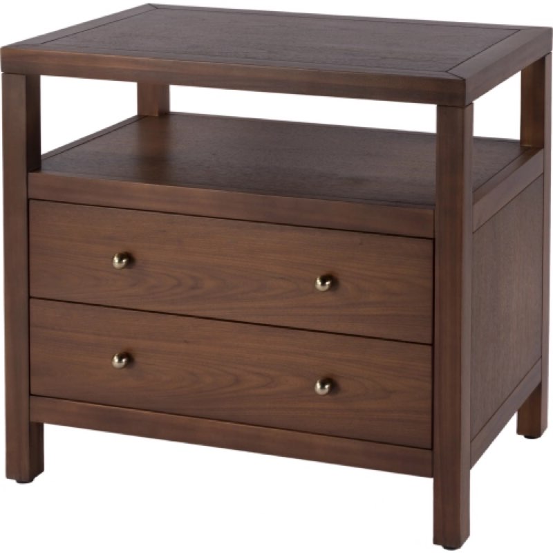 Butler Specialty Nora 2 Drawer Nightstand in Brown Finish Wood