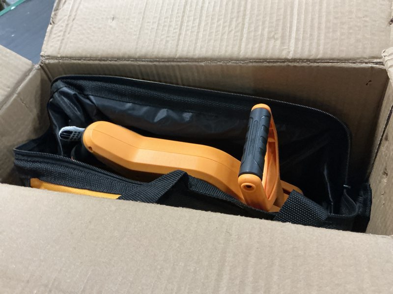 Condition photo showing As Is for cordless drain auger compatible with dewalt 20v battery, auto-feed plumbing drain snake with 23.62ft replaceable cable, drain clog cleaner tool for sink, toilet, bathtub, sewer (battery not included) 23.62 ft