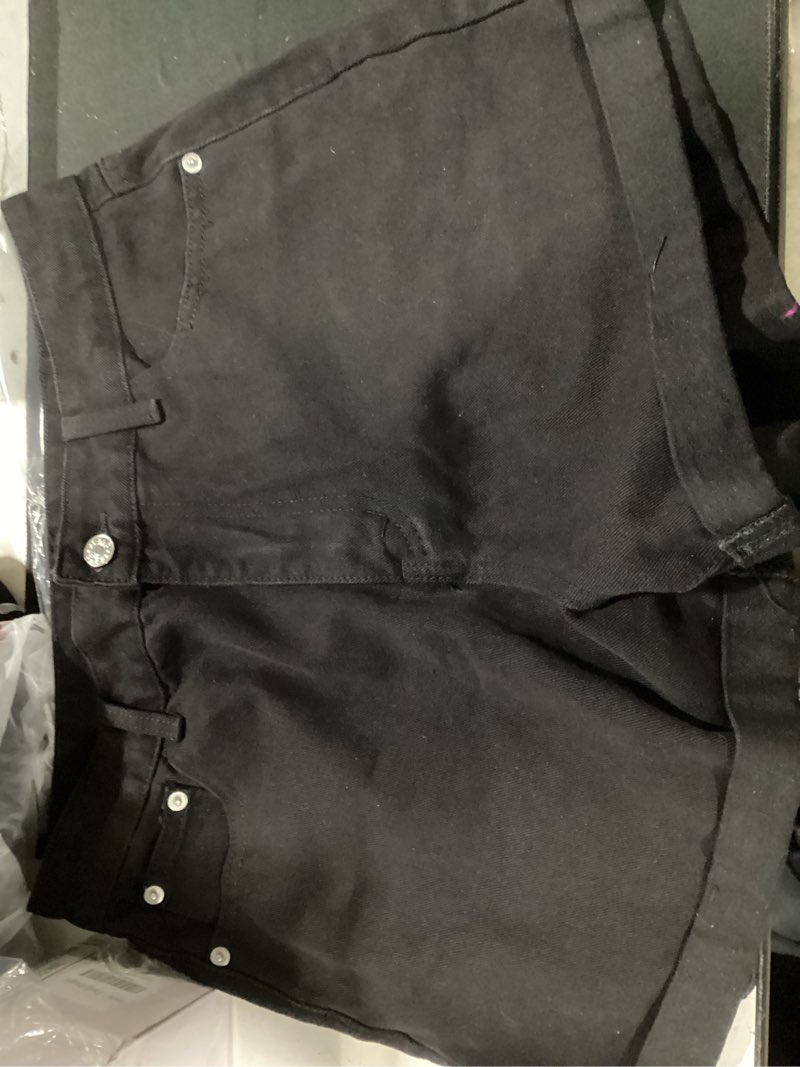 Condition photo showing Good Condition for wax jean butt i love you repreve high waisted sustainable denim shorts large black