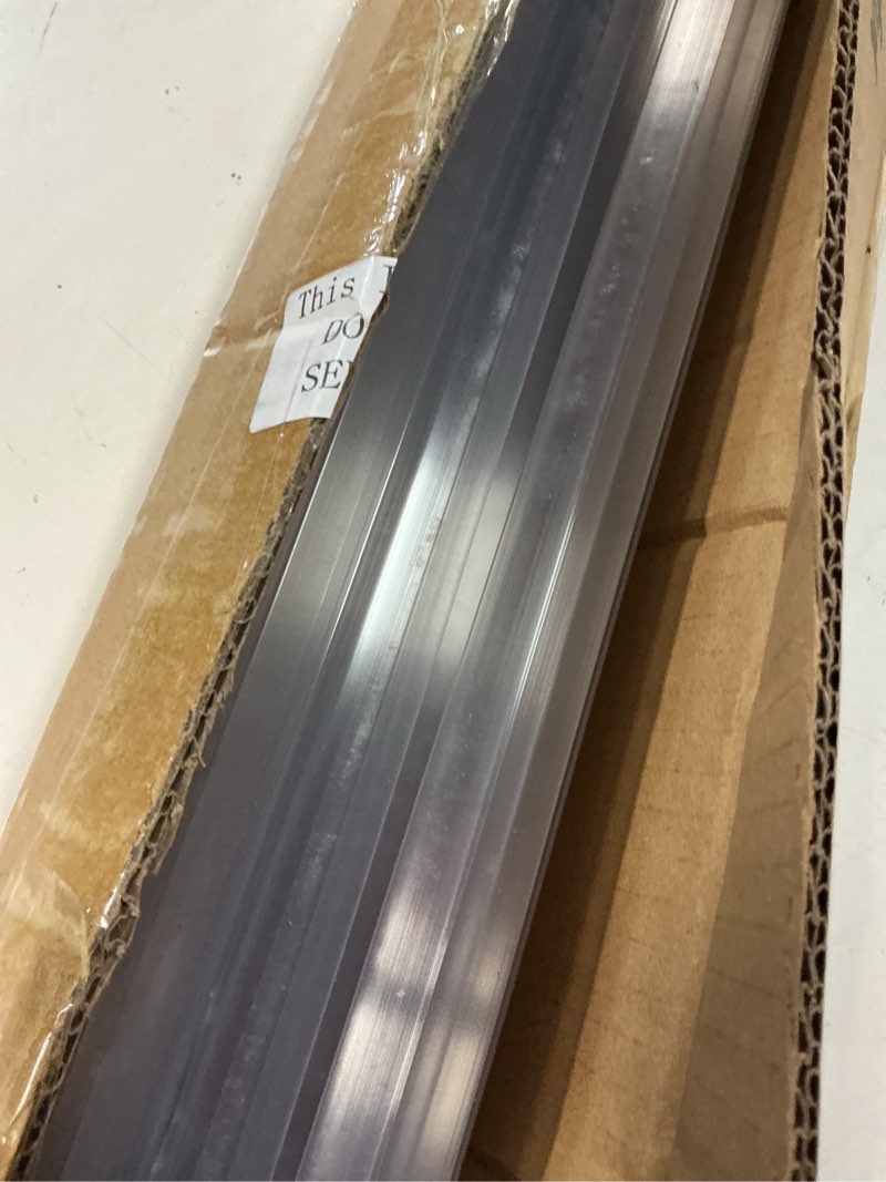 Condition photo showing As Is for 24 pcs 3/8" x 9/16" x 9/16" rope light track plastic channel u clear pvc light mounting track led neon flex mounting holder for wall outdoor indoor, 3.3ft long