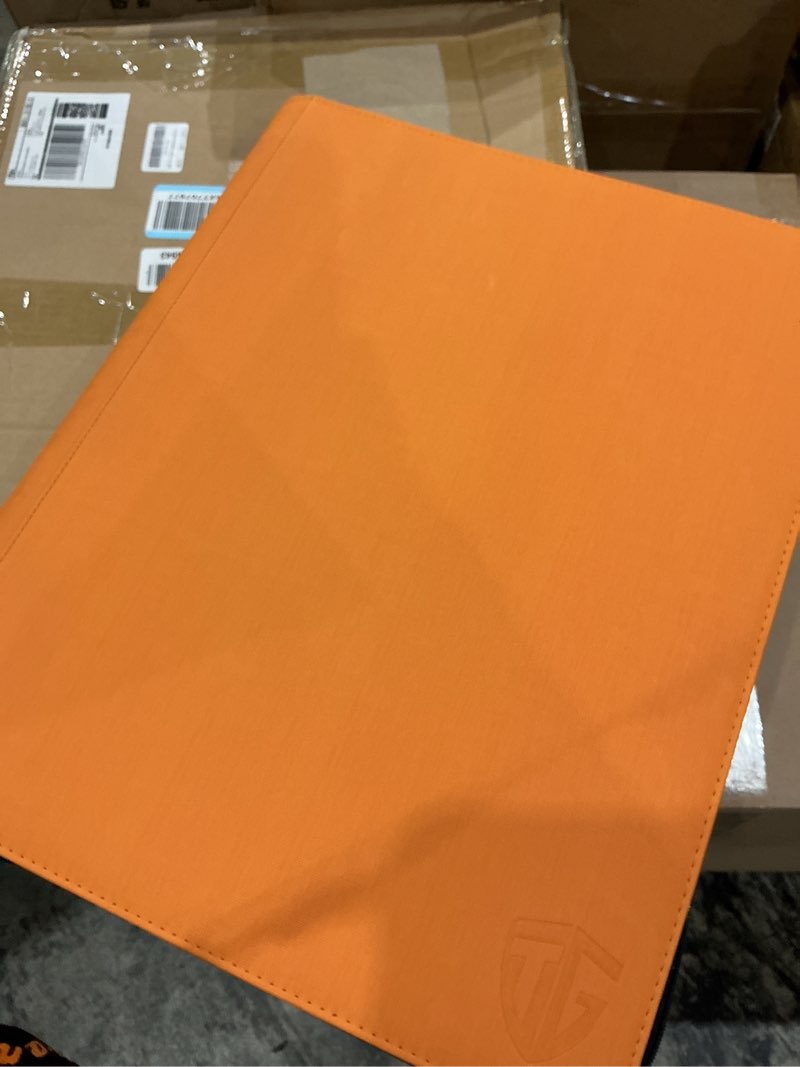Condition photo showing Good Condition for item similar ))))toploader binder,holds 112 toploaders, 4 pocket top loader binder for 3\" x 4\" rigid card holders for trading cards or sports cards binders(orange)