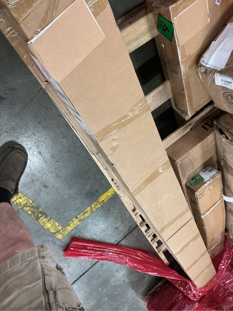 Condition photo showing Good Condition for OUZUGIE WPC Acoustic Slat Wall Paneling, 8-Pack 96 x 6 Inches 3D Wall Panels for Interior Wall Decor,Living Room,TV Background,Study Room,Office Spaces,Bedroom,Low Grille (Gray Marble) (Low)96“ x 6" Gray marble