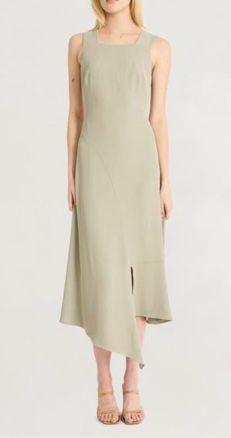 Luxely For Maggy London Women's Dresses Women's Sleeveless Square Neck Midi Dress - Asymmetrical Hem Size 18