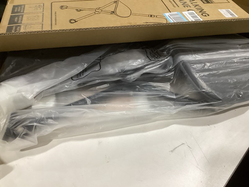 Condition photo showing Good Condition for Walking Cane with Seat Holding 400lbs – Folding Lightweight Walking Cane Chair for Seniors, Adjustable Height 32"-36", Heavy-Duty 3-Legged Cane Stool for Men Women (Black)