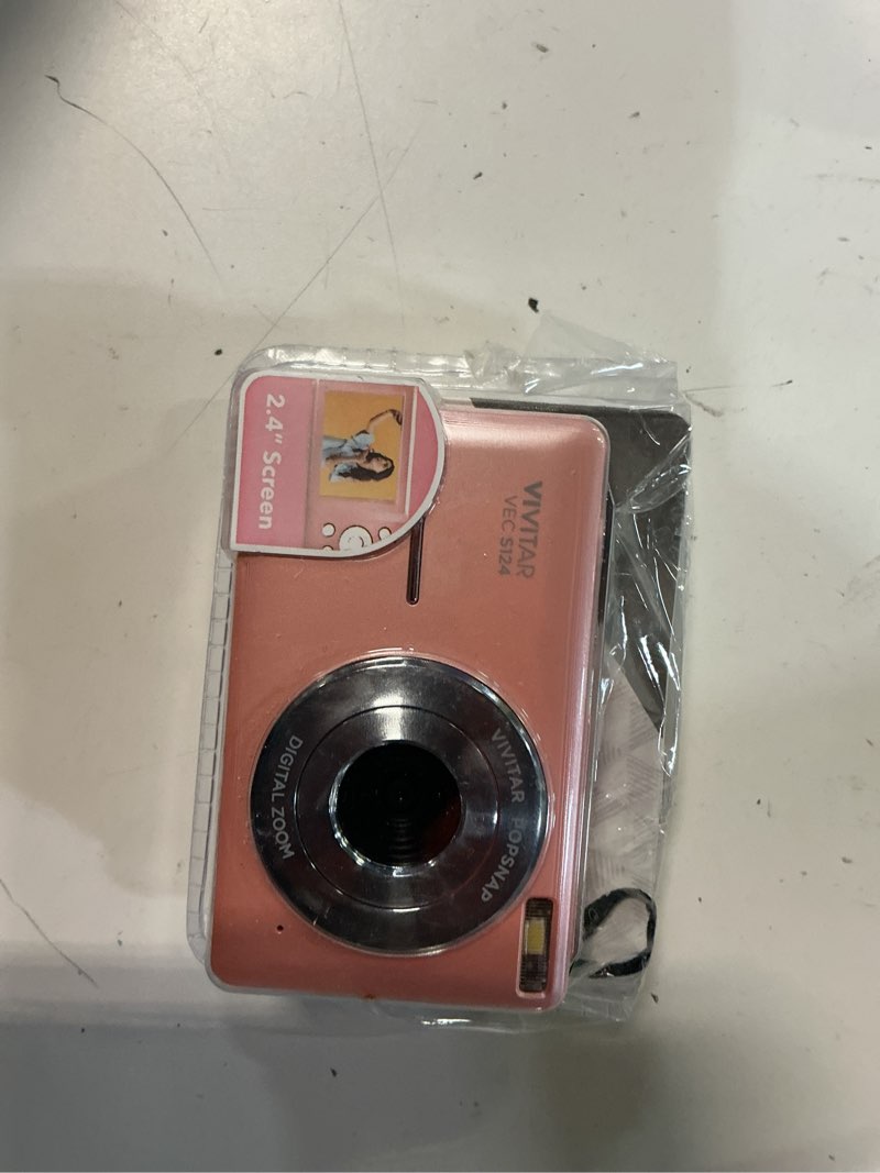 Condition photo showing As Is for vivitar popsnap digital camera, pink, 16x zoom, 1080p, micro sd, single pack