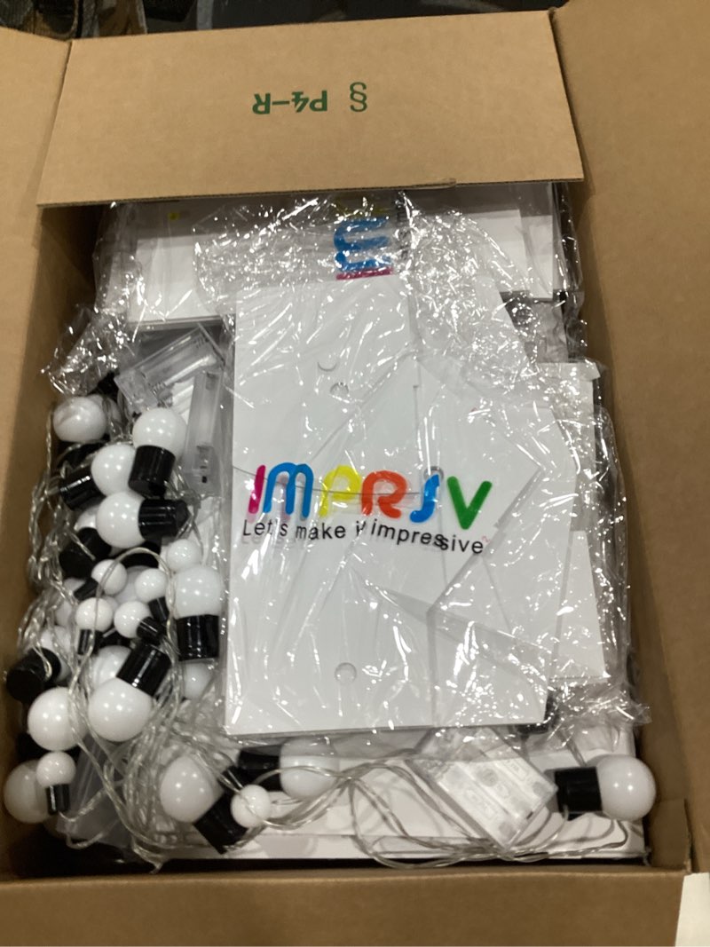 Condition photo showing As Is for graduation decorations 2026 class of 2026 marquee numbers 4 feet tall 26 large light up numbers cool white light college preschool kindergarten high school grad party decor foam board yard signs 4 pcs