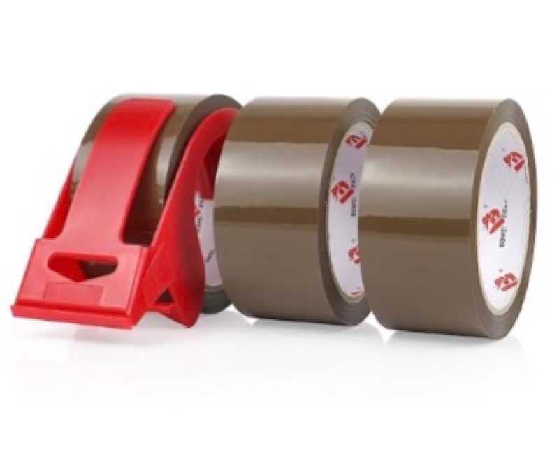 bomei pack brown quiet packing tape  4 pack  1.88 inch x 55 yards with 2 dispenser