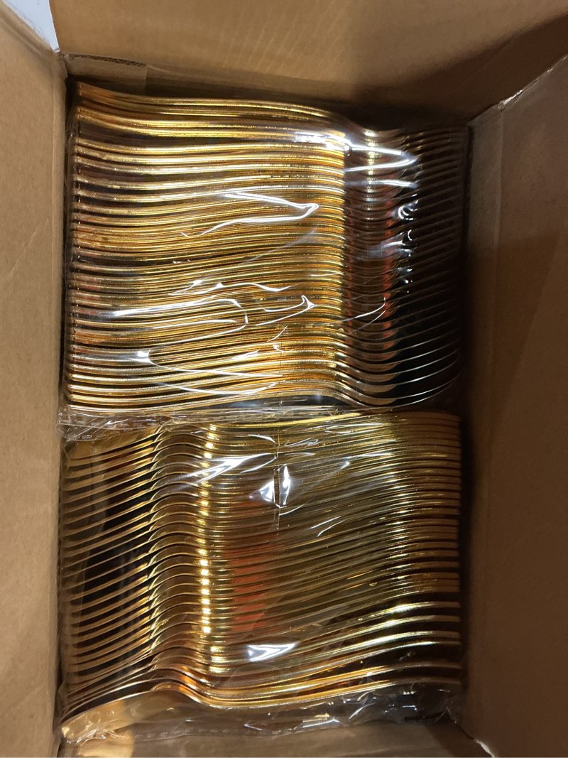Condition photo showing New/Like New for liacere 360pcs plastic spoons - 6.7 inch heavy duty plastic spoons-heavyweight gold disposable spoons-gold silverware for halloween &chrismas and daily using & new year gold 6.7inch spoons
