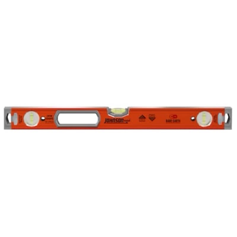 johnson level aluminum 24-in 3 vial magnetic box beam level