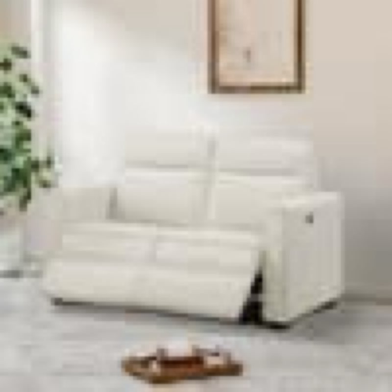 (Incomplete)Orin 57.5 in. Zero Wall Round Arm Fabric Rectangle Recliner Sofa in Linen w/ High Back and USB and Type-C Charging Ports