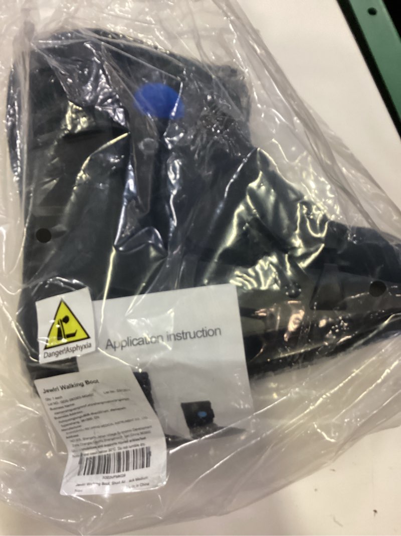 Condition photo showing New/Like New for walking boot, short air walker fracture boot support for broken foot sprained ankle fracture recovery fits left or right foot black medium