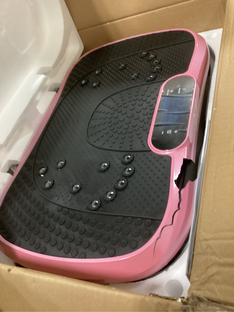 Condition photo showing As Is for AXV Vibration Plate Exercise Machine Whole Body Workout Portable Mini Vibrate Fitness Platform Lymphatic Drainage Machine for Weight Loss Shaping Toning Wellness Home Gyms Workout (Mini)