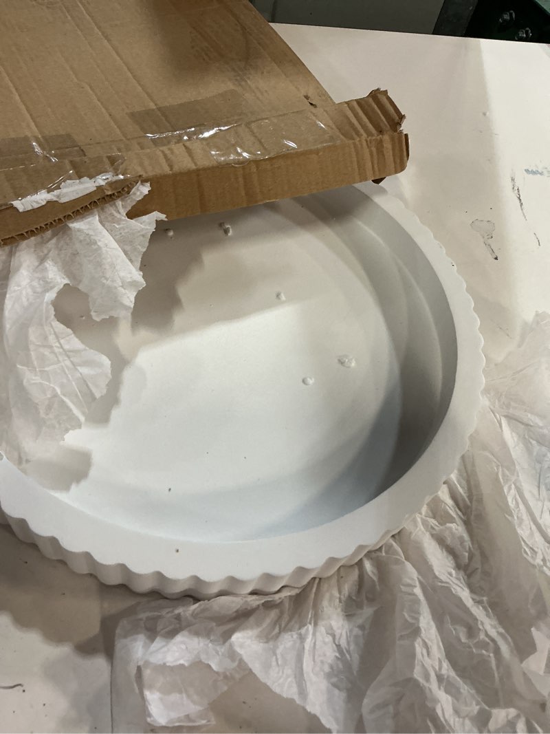 Condition photo showing Good Condition for oval tray for coffee table decor - 11" round resin decorative tray decorative table centerpieces, kitchen countertop organizer, table centerpieces for home decor, modern decorative trays, gray