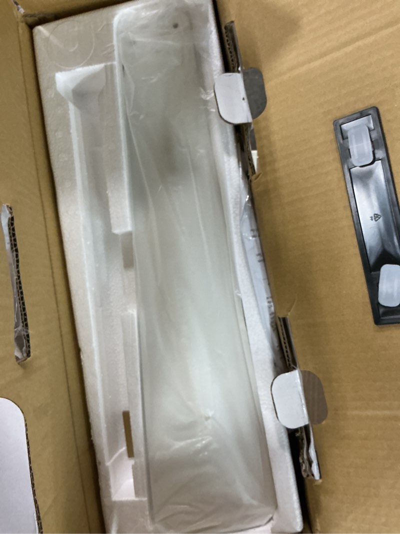 Condition photo showing As Is for minka-aire 44" led ceiling fan, flat white