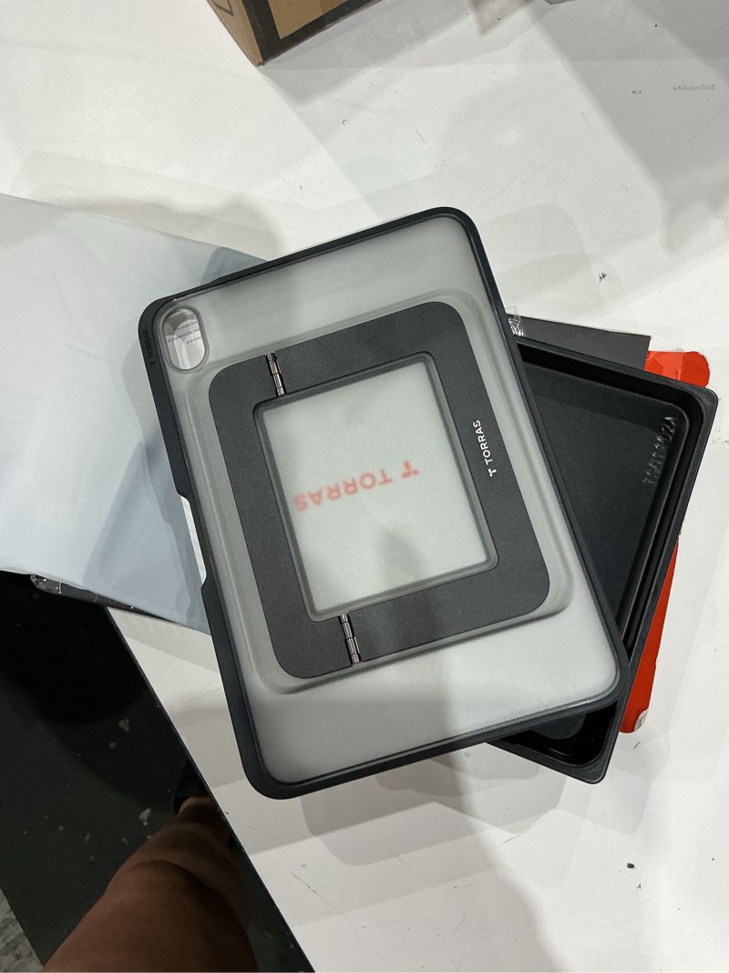 Condition photo showing As Is for torras ostand k1 guardian for ipad mini 7 a17 pro case, ipad mini 6 case with pencil holder, ultra stable stand, multiple adjustable viewing angles, slim protective kickstand ipad mini case, black black mini 7th(2024) / 6th(2021)