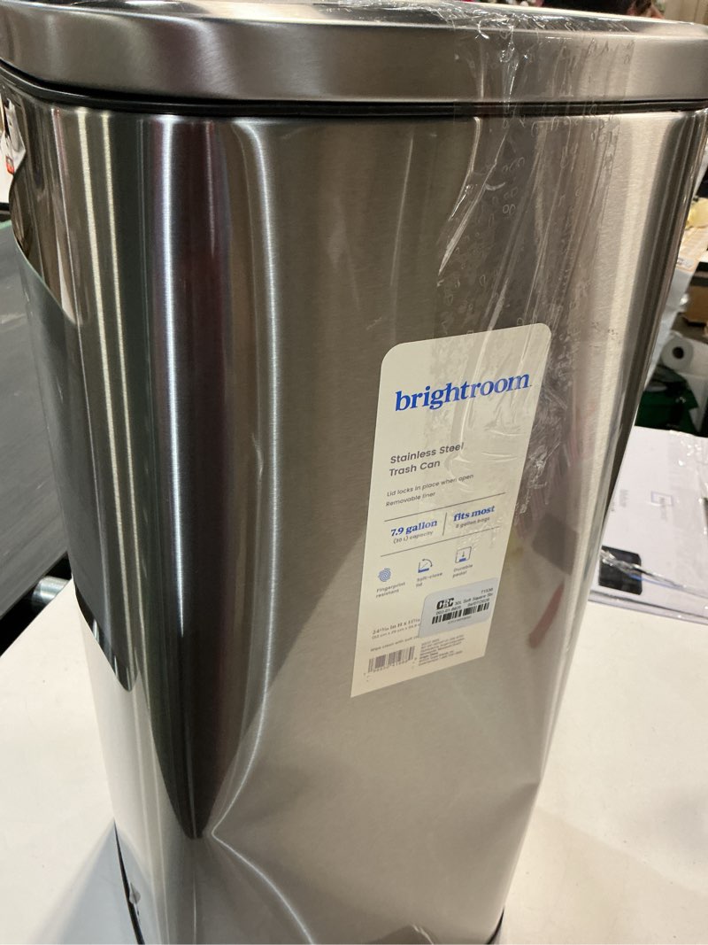 Condition photo showing Good Condition for 30l soft square step trash can silver - brightroom™