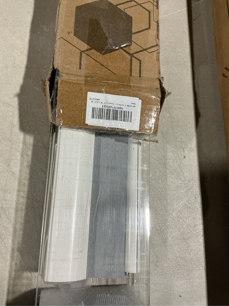 Condition photo showing Good Condition for cellular shades cordless blackout blinds honeycomb window shades for bedroom, blinds for window and door, home and office, white, 23" w x 64" h sunfree white(blackout) 23"w x 64"h