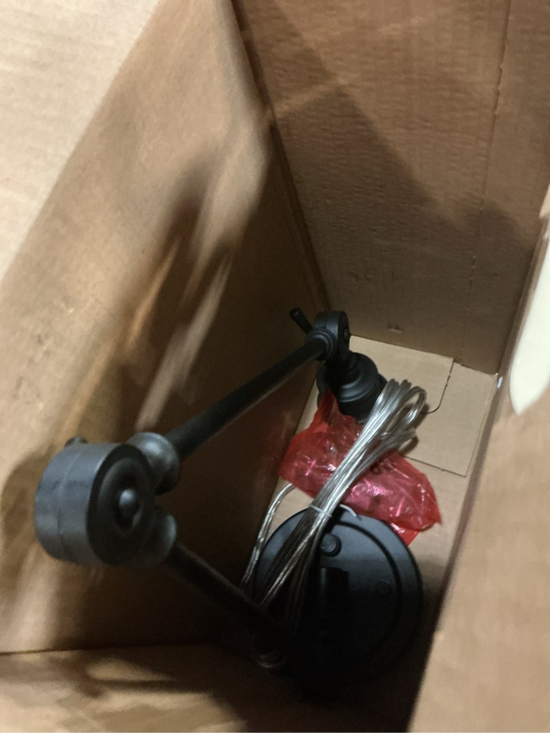 Condition photo showing As Is for allen + roth halterman 6.7-in w 1-light matte black farmhouse incandescent wall sconce