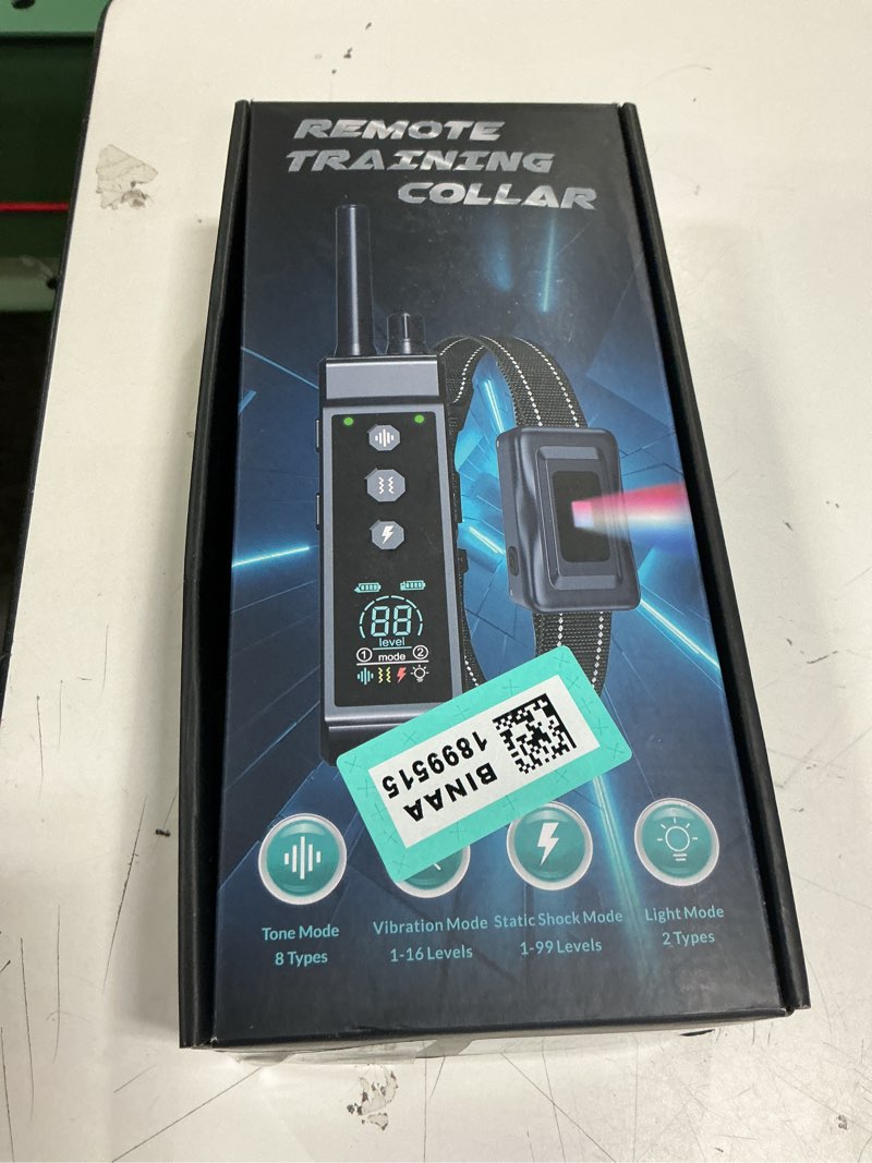 Condition photo showing New/Like New for Dog Shock Collar - 4300FT Dog Training Collar with Remote,Shock-Lock,Light for Night Walks, Innovative IPX7 Waterproof with 4 Training Modes, Rechargeable E-Collar for 8-150 LBS Green