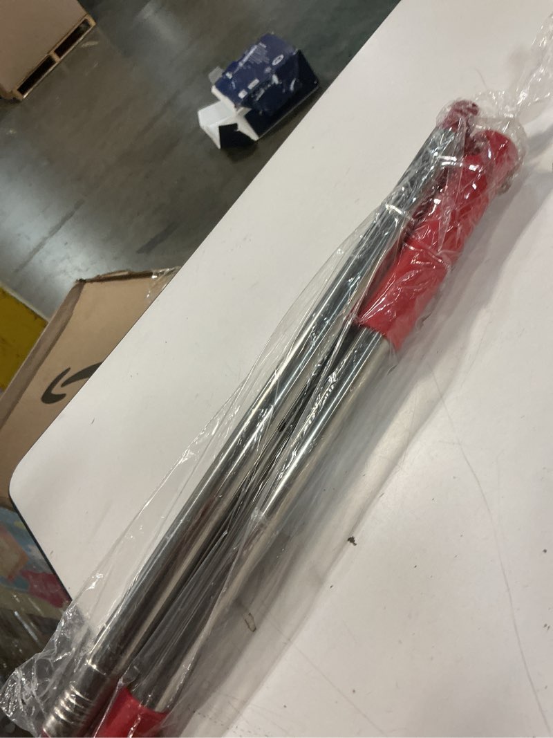 Condition photo showing As Is for mop handle replacement,4 section compatible with o-cedar spin mop refills and brooms o cedar mop stick for floor clean, 30" to 58" red mop handle