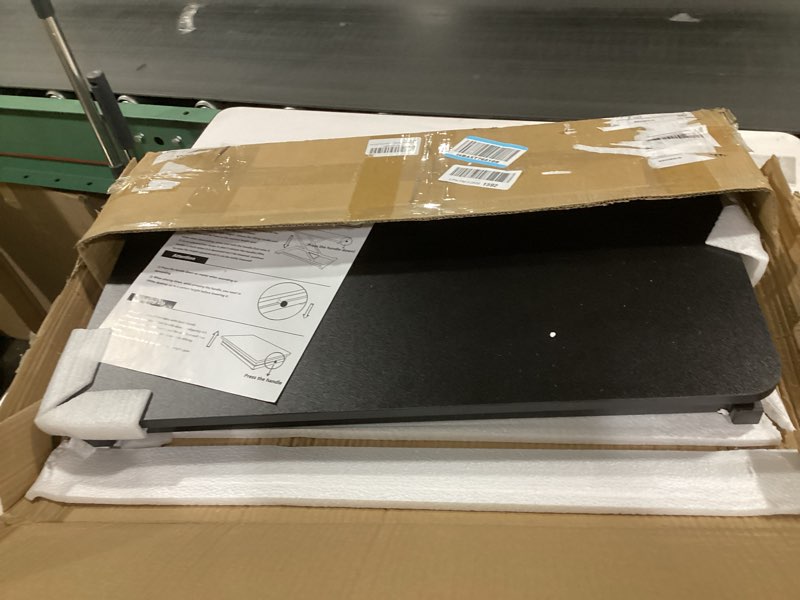 Condition photo showing Good Condition for Standing Desk Converter Adjustable Height,Keyboard Riser for Stand Up Desk Riser,Computer Keyboard Stand for Desktop,Ergonomic Sit Stand Computer Workstations Black Size 23.6 Inch