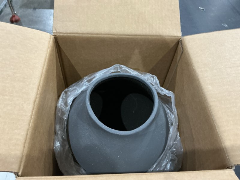 Condition photo showing Good Condition for ceramic vase - large 13.6 inch tall floor vase for centerpieces, farmhouse flower vases, rustic minimalist home decor for living room, enterway, wedding (sandstone dark gray) sandstone dark gray 13.6 inch