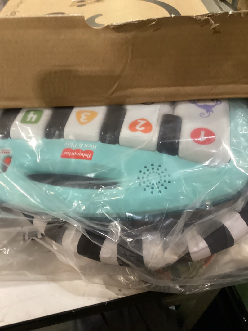 Condition photo showing New/Like New for Fisher-Price Baby Playmat Glow and Grow Kick & Play Piano Gym, Blue Musical Learning Toy with Developmental Activities for Newborns 0+ Months Light Blue