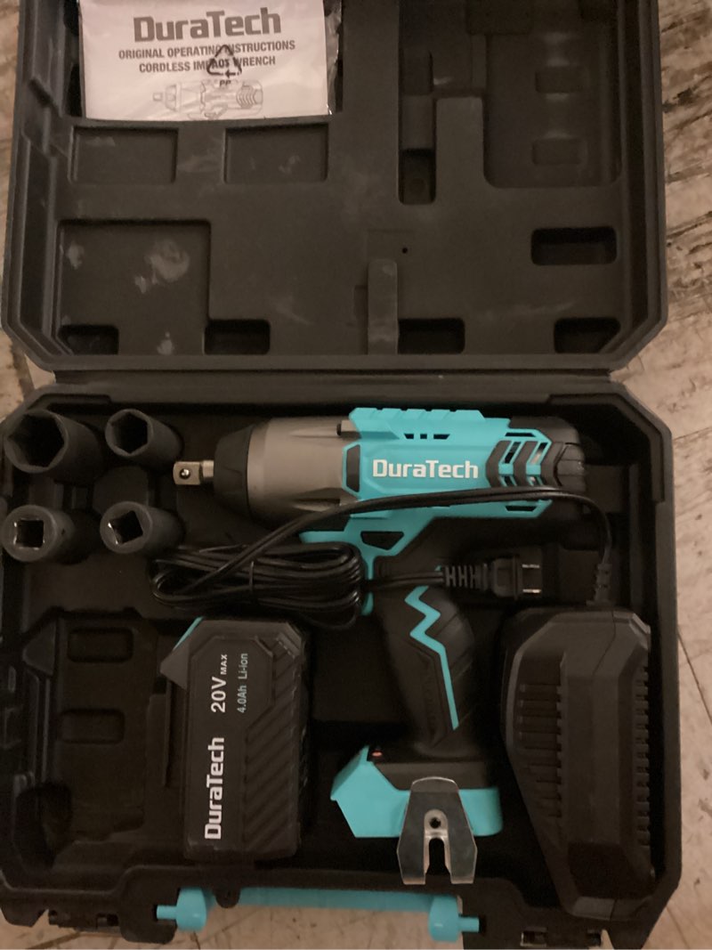 Condition photo showing New/Like New for duratech 20v cordless impact wrench set