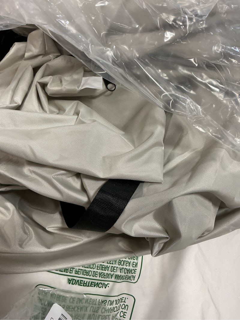 Condition photo showing Good Condition for 86 inch extra large grill cover kitchen island cover large island grill cover for outdoor grill outdoor kitchen cover heavy duty waterproof 86" l x 42" w x 48" h, beige and brown 86" l x 42" w x 48" h beige
