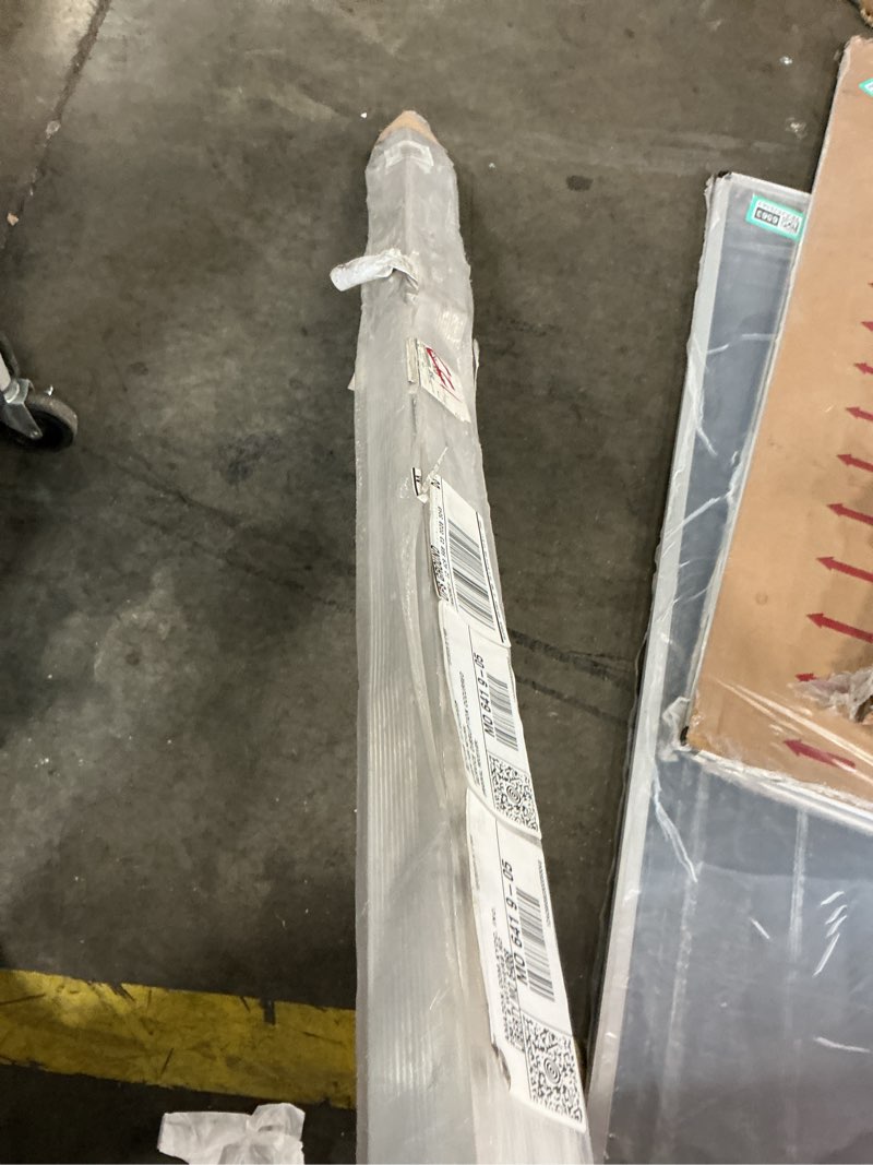 Condition photo showing As Is for TMH Stair Nosing, Stair Edge Protector - Door Sill, 72" Long Stair Nose Molding- Aluminum Mill 72" Aluminum Mill