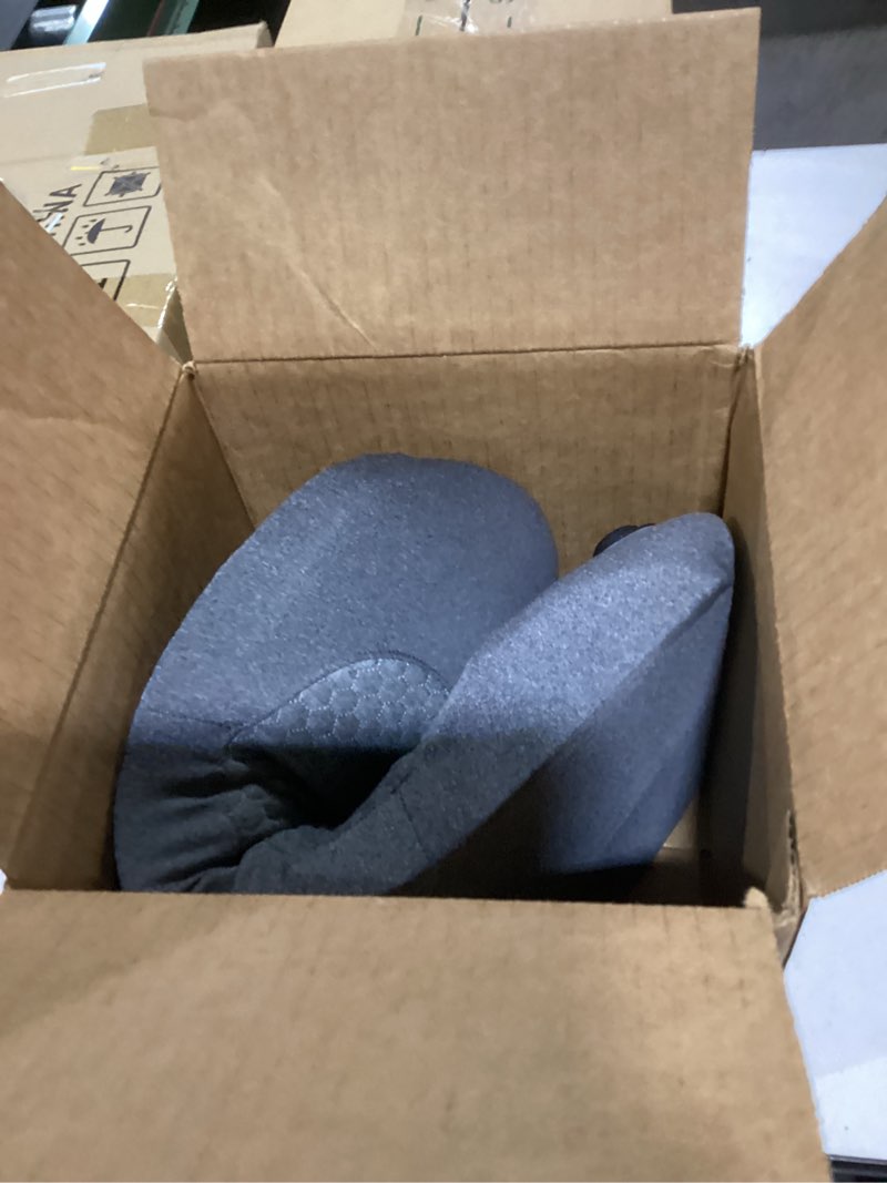 Condition photo showing As Is for 3-in-1 Electric Lumbar Support Pillow for Bed and Chair, Triple Fusion Back Massager with Heated, Vibration and Traction for Lower Back Pain Relief and Spine Support Dark Gray