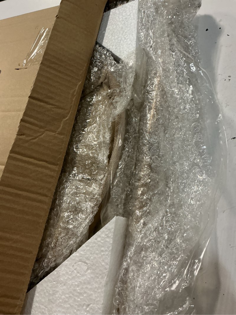 Condition photo showing Good Condition for vasagle lilea collection - side table with charging station, round end table with fabric basket, nightstand with usb ports, for living room, bedroom, modern, cream white & gold ulet228n01 cream &white gold  without led light